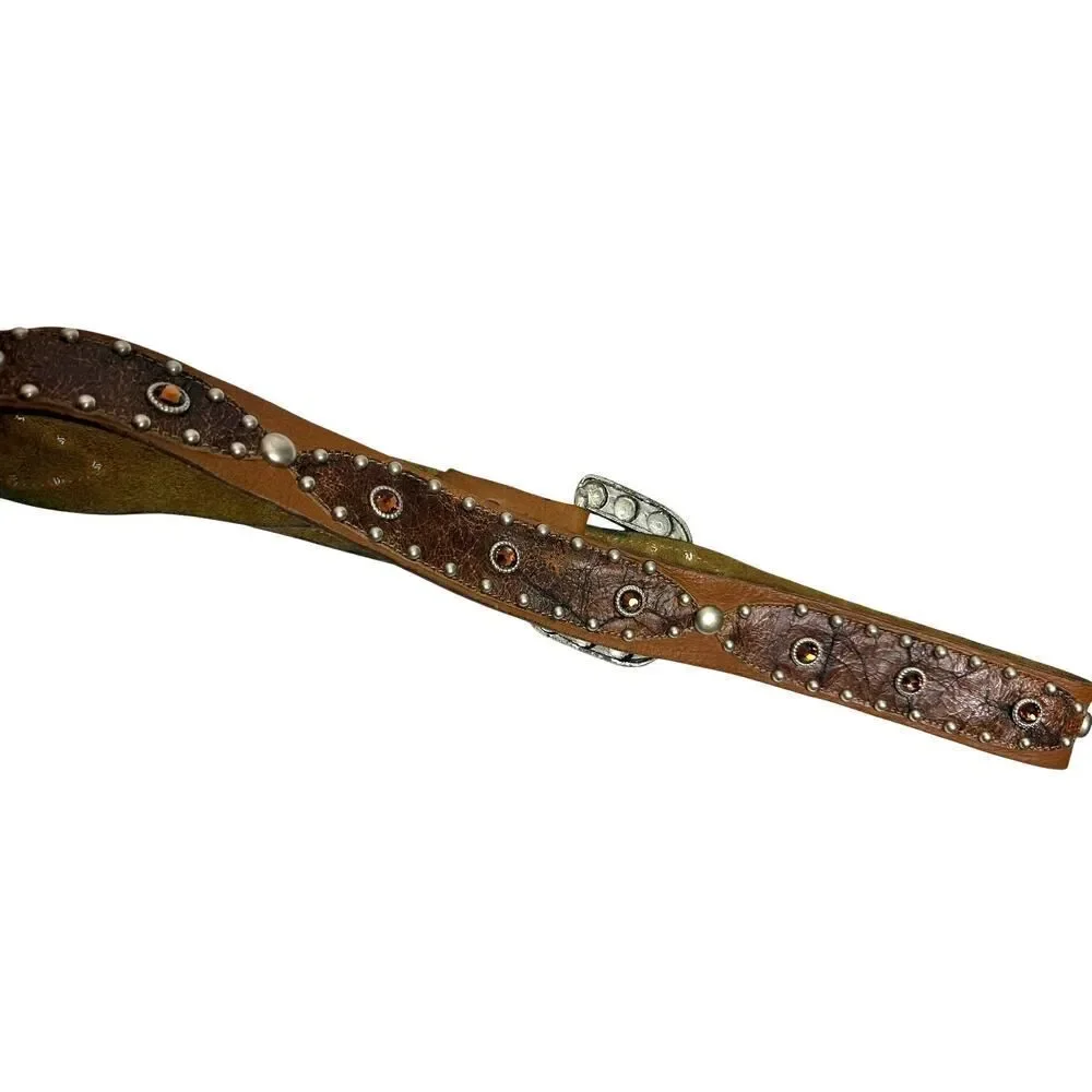 Leatherock Metal Stud Layered Detail Belt Women's Sz. XL